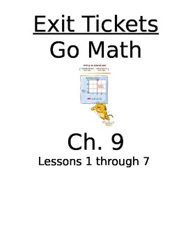 Preview of Go Math Chapter 9 Exit Slips/Quizzes/Quick Checks