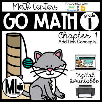 Preview of GoMath Centers, Chapter 1-Addition Concepts,Printable & Digital