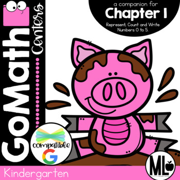 Preview of GoMathCenters,Ch.1-Represent,Count&Write Numbers 0-5,Print & Distance Learning