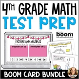 4th Grade Math Test Prep Digital Boom Card BUNDLE
