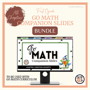 Preview of Go Math Companion Slides Bundle-First Grade-ALL CHAPTERS