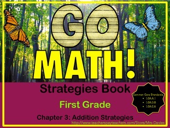 Preview of Go Math! First Grade Chapter 3 Addition Strategies Reference Book