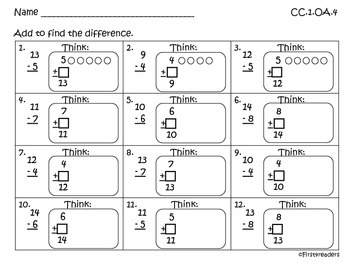 Go Math First Grade Chapter Four Activities by First4Readers | TpT