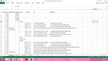 Preview of Go Math! First Grade Pacing Guide