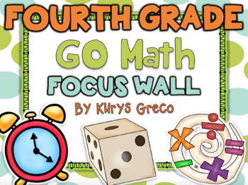 Preview of Go Math Focus Wall - Fourth Grade {Entire Year} {Common Core} {EDITABLE}