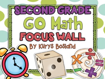 Preview of Go Math Focus Wall - Second Grade {Entire Year} {Common Core} {EDITABLE}