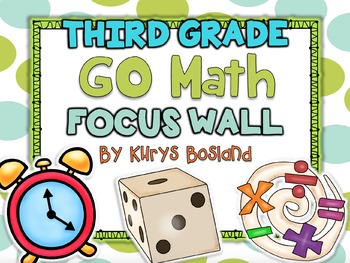 Preview of Go Math Focus Wall - Third Grade {Entire Year} {Common Core} {EDITABLE}