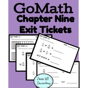 Preview of Go Math Fourth Grade Chapter Nine - Exit Tickets