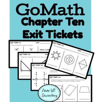 Preview of Go Math Fourth Grade Chapter Ten - Exit Tickets