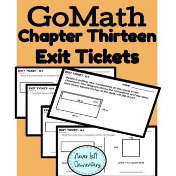 Preview of Go Math Fourth Grade Chapter Thirteen - Exit Tickets