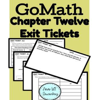 Preview of Go Math Fourth Grade Chapter Twelve - Exit Tickets