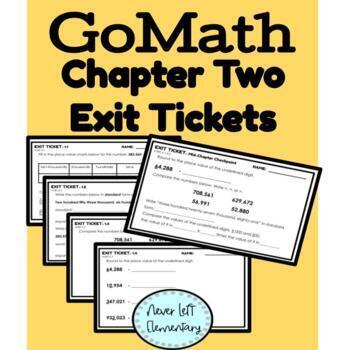 Preview of Go Math Fourth Grade Chapter Two - Exit Tickets