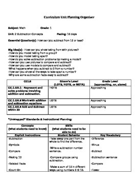 Preview of Go Math Grade 1 Chapter 2 Curriculum Map