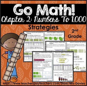 Preview of Go Math! Grade 2 Chapter 2: Numbers to 1,000 Strategies Reference Book