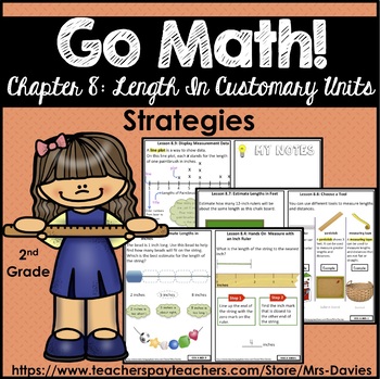 Preview of Go Math! Grade 2 Chapter 8: Length in Customary Units Strategies Reference Book