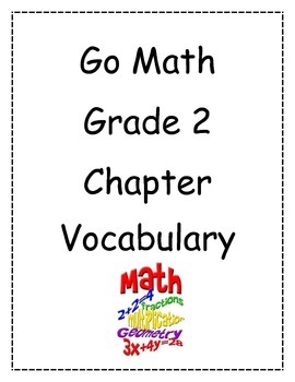 Preview of Go Math! Grade 2 Vocabulary