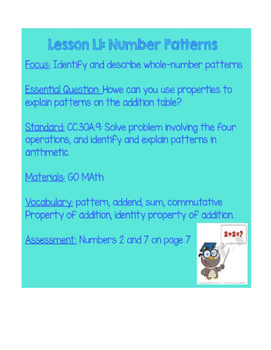 Preview of Go Math Grade 3 Chapter 1