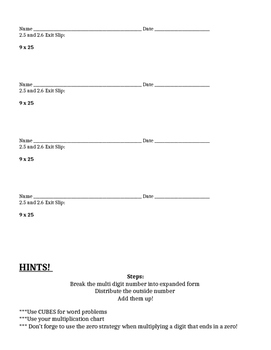 Go Math Grade 4 Chapter 2 Modified Lesson Worksheets by Adriana Cella