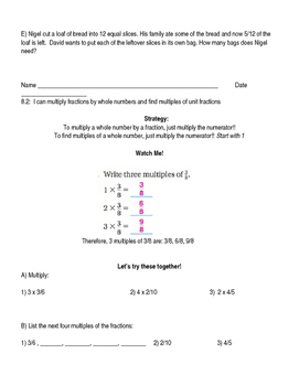 Go Math Grade 4 Chapter 8 Modified Lesson Worksheets by ...