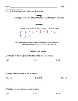 Preview of Go Math Grade 4 Chapter 8 Modified Lesson Worksheets