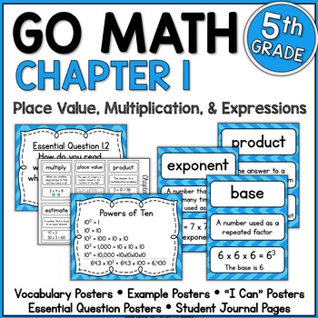 Preview of Go Math 5th Grade Chapter 1 Resource Packet