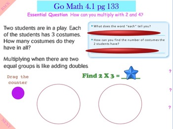 Preview of Go Math Interactive Mimio Lesson Chapter 4 Multiplication Facts