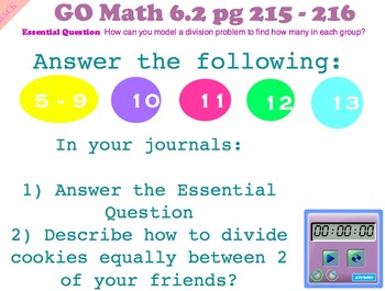 Go Math Interactive Mimio Lesson 6 2 Size Of Equal Groups By Cool Corner