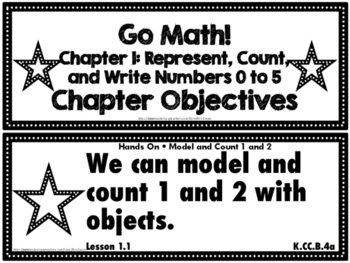 Go Math! Kindergarten Chapter Objectives by MrsVDavies | TpT