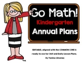 Go Math! Kindergarten Yearly Paced Plan aligned with the C
