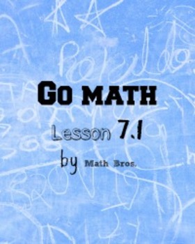 Preview of Go Math Lesson Plans Unit 7 Grade 5