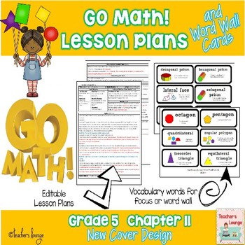 Go Math Lesson Plans Unit 11 - Word Wall Cards - EDITABLE ...