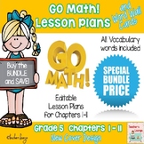 Go Math Lesson Plans Units 1-11 - Word Wall Cards - EDITAB