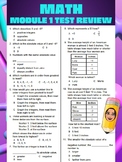 Go Math Module 1 Test Review Sheet