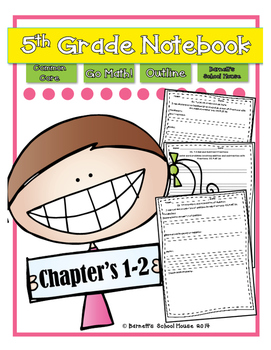 Preview of Go Math! Notebook 5th Grade CC and I Can Statements Chapter 1 & 2