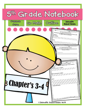 Preview of Go Math! Notebook 5th Grade CC and I Can Statements Chapter 3 & 4