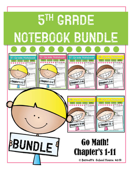 Preview of Math Notebook 5th Grade BUNDLE with I Can Statements and CCSS