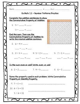 Preview of Go Math Practice - 3rd Grade Chapter 1 - Addition and Subtraction Within 1,000