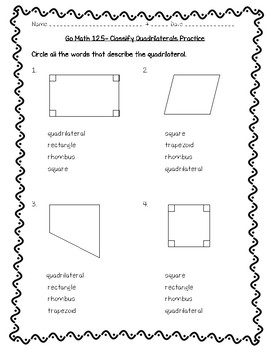 go math practice 3rd grade chapter 12 two dimensional shapes