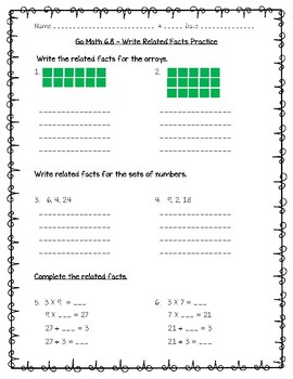 Go Math Practice 3rd Grade Chapter 6 Understand Division Worksheets