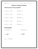 Go Math Practice - 3rd Grade Chapter 7 - Division Facts and Strategies