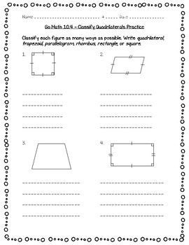 go math practice 4th grade chapter 10 two dimensional
