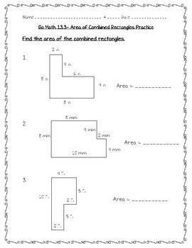 Go Math Practice - 4th Grade Chapter 13 - Perimeter and Area by Joanna