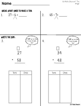 Modified GoMath Test - Grade 2, Chapter 4 by Mrs Floum and Friends