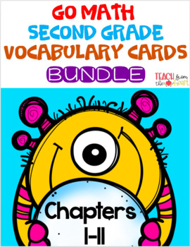 Preview of Go Math Second Grade Vocabulary Cards BUNDLE