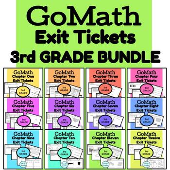 Preview of Go Math Third Grade Exit Tickets BUNDLE