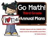 Go Math Third Grade Yearly Plan aligned with the Common Co