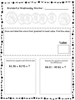 go math time and money daily practice by mindy newell tpt