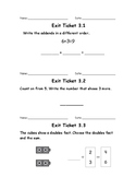 Go Math, Grade 1, Chapter 3 Exit Tickets
