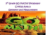 Go Math! Vocabulary Cards Chapters 9-11 ONLY