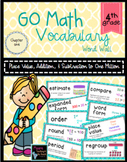 Go Math Vocabulary Word Wall Cards Chapter 1, 4th Grade